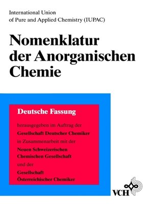 cover image of Nomenklatur der Anorganischen Chemie